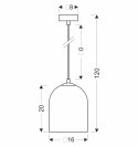 Klea lampa sufitowa czarny 1x15W G9 klosz dymiony+biały