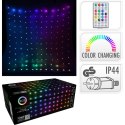 LAMPKI CHOINKOWE KURTYNA ŚWIETLNA ZEW/WEW 144 LED RGB 120X120CM Z PILOTEM MULTIKOLOR