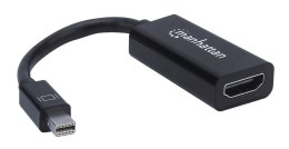 Manhattan 151528 adapter kablowy 0,12 m Mini DisplayPort HDMI Typu A (Standard) Czarny