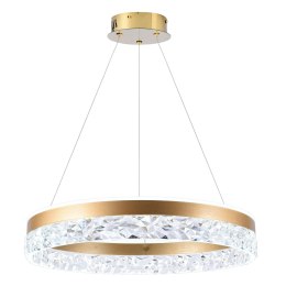 FROZI lampa wisząca złoty 32W 3000K LED kryształki bezbarwne