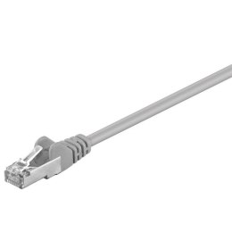 Przewód LAN FTP patchcord, Cat.5e, RJ45 M - RJ45 M, 0.25 m, chroniony, szary, economy