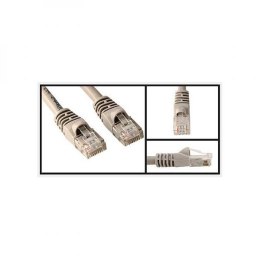 Przewód LAN UTP crossover patchcord, Cat.6, RJ45 M - RJ45 M, 5 m, nieekranowany, krzyżowy, szary, do połączenia 2 PC economy, EO