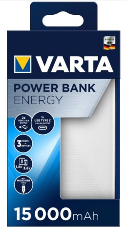 Varta Energy 15000 Litowo-polimerowy (LiPo) 15000 mAh Czarny, Biały