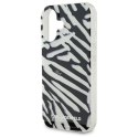 Karl Lagerfeld IML Zebra Pattern & Cord - Etui iPhone 16 (czarny)