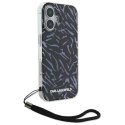 Karl Lagerfeld Zebra With Cord - Etui iPhone 16 Plus (fioletowy)