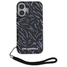 Karl Lagerfeld Zebra With Cord - Etui iPhone 16 (fioletowy)