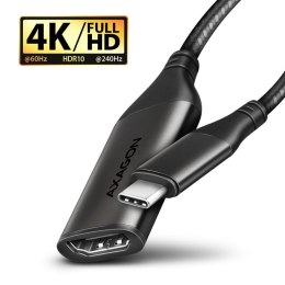 Axagon RVC-HI2M adapter kablowy 0,25 m USB Type-C HDMI Czarny