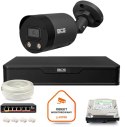 Zestaw monitoringu IP BCS Point 1x Kamera BCS-P-TIP28FWR3L2-Ai2-G Rejestrator z dyskiem 1TB