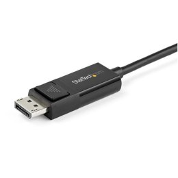 StarTech CDP2DP1MBD adapter kablowy 1 m DisplayPort USB Type-C Czarny