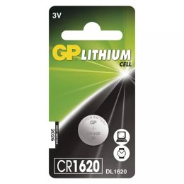 Bateria litowa, CR1620, CR1620, 3V, GP, blistr, 1-pack