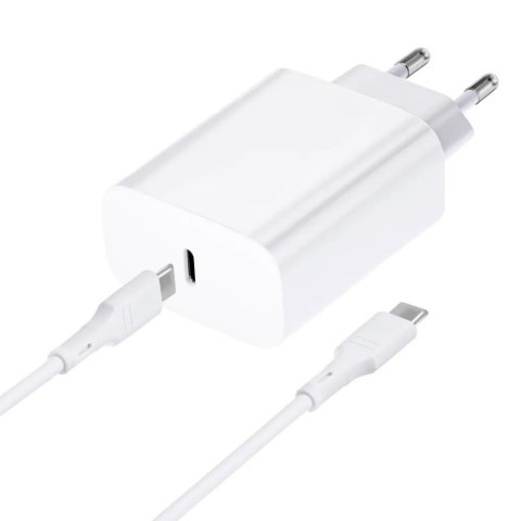 Ładowarka Sieciowa Forcell USB TYPC 3A 25W z funkcją ładowania PD i QC 4.0 + odpinany kabel TYPC 1M Ładowarka Sieciowa Forcell USB TYPC 3A 25W z funkcją ładowania PD i QC 4.0 + odpinany kabel TYPC 1M