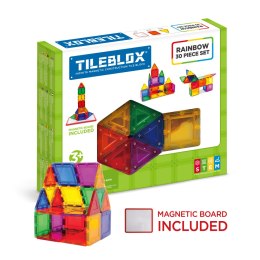 TILEBLOX ZESTAW TĘCZOWY 30 EL. Z TABLICĄ MAGNETYCZNĄ