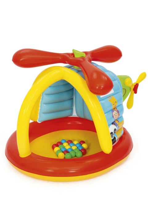 Dmuchany Kojec Fisher-Price dla dzieci Brodzik Helikopter BESTWAY 155x102x91cm + Piłeczki