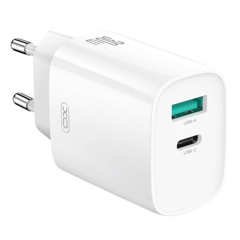 Ładowarka sieciowa XO CE30, 30W, 1x USB-C, 1x USB-A