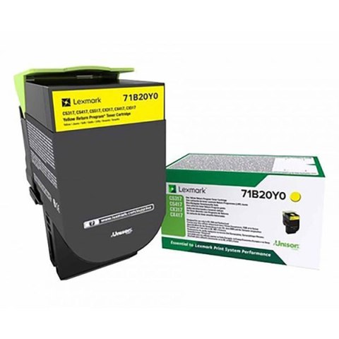 Lexmark oryginalny toner 71B20Y0, yellow, 2300s