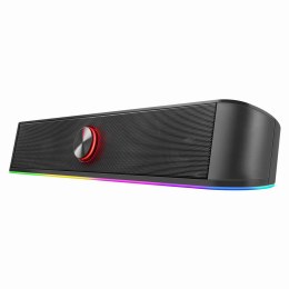 Defender Soundbar Z10, 2.0, 6W, czarny, regulacja głośności, Podświetlenie LED, USB/Bluetooth, 80Hz-20kHz