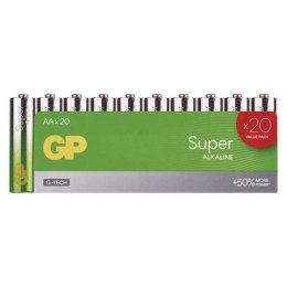 Bateria alkaliczna, AA (LR6), AA, 1.5V, GP, folia, 20-pack, Super