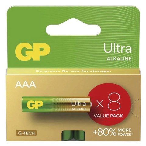 Bateria alkaliczna, AAA (LR03), AAA, 1.5V, GP, blistr, 8 pack, ULTRA