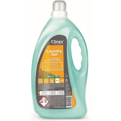 Profesjonalny żel do prania CLINEX LAUNDRY GEL, FRESH, 3l