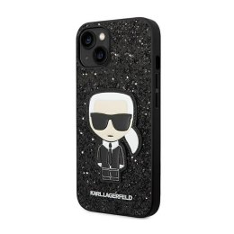 Karl Lagerfeld Glitter Flakes Ikonik - Etui iPhone 14 Plus (czarny)