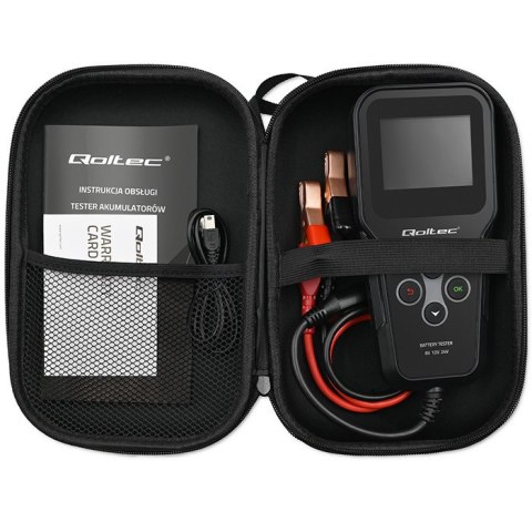 Qoltec Cyfrowy tester akumulatora 3w1 z LCD | Polskie Menu | 6V | 12V | 24V | 10Ah-200Ah Qoltec Cyfrowy tester akumulatora 3w1 z LCD | Polskie Menu | 6V | 12V | 24V | 10Ah-200Ah