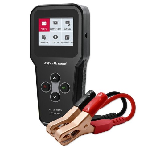 Qoltec Cyfrowy tester akumulatora 3w1 z LCD | Polskie Menu | 6V | 12V | 24V | 10Ah-200Ah Qoltec Cyfrowy tester akumulatora 3w1 z LCD | Polskie Menu | 6V | 12V | 24V | 10Ah-200Ah