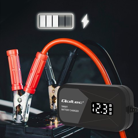 Qoltec Inteligentna mikroprocesorowa ładowarka 12V | 2A | Prostownik do akumulatora AGM GEL | LCD Qoltec Inteligentna mikroprocesorowa ładowarka 12V | 2A | Prostownik do akumulatora AGM GEL | LCD