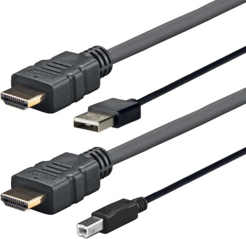 Vivolink PROHDMIUSBAB5AMP adapter kablowy 5 m HDMI + USB Type-A HDMI + USB Type-B Czarny Vivolink PROHDMIUSBAB5AMP adapter kablowy 5 m HDMI + USB Type-A HDMI + USB Type-B Czarny