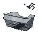 Kosz na bagażnik BASIL BASE XL REAR BASKET, MIK z adapterem do mocowania, Stalowy, Black (Eco Bottom) (NEW 2025)