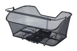 Kosz na bagażnik BASIL BASE XL REAR BASKET, MIK z adapterem do mocowania, Stalowy, Black (Eco Bottom) (NEW 2025)