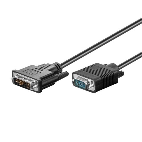 Video Kabel DVI (12+5) M - VGA (D-Sub) (M), 2m, czarny