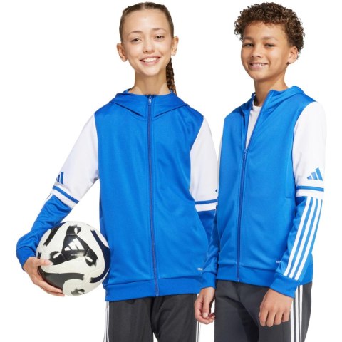 Bluza dla dzieci adidas Squadra 25 Hoodie niebiesko-biała JD4802