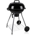 GRILL OGRODOWY KULISTY REX STALOWY 46CM Z POPIELNIKIEM