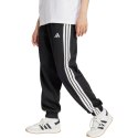 Spodnie damskie adidas Essentials 3-Stripes Fleece Loose-Fit czarne JE1276