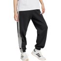 Spodnie damskie adidas Essentials 3-Stripes Fleece Loose-Fit czarne JE1276