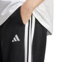 Spodnie damskie adidas Essentials 3-Stripes Fleece Loose-Fit czarne JE1276