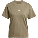 Koszulka damska adidas Essentials Small Logo Cotton khaki JI6074