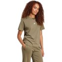 Koszulka damska adidas Essentials Small Logo Cotton khaki JI6074