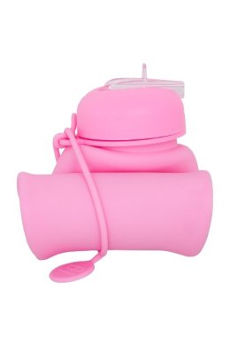 COOLPACK - PUMP - BIDON SILIKONOWY - 600 ml - PASTEL / POWDER PINK