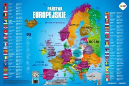 Plansza edukacyjna MAPA EUROPY rozm. 550x365 mm (ISBN:9788397100510)