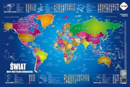 Plansza edukacyjna MAPA ŚWIAT POLITYCZNY rozm. 550x365 mm
