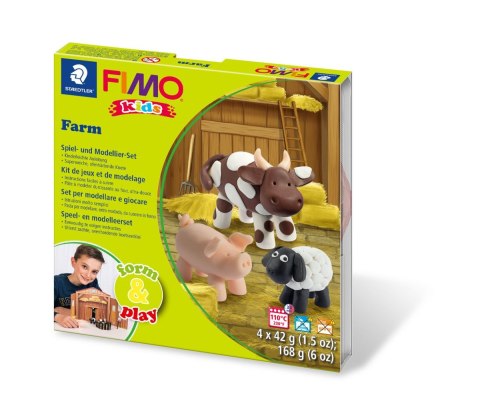 Zestaw FIMO Kids Form&Play Farma 4 x 42g + akcesoria Staedtler