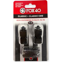 GWIZDEK FOX 40 CLASSIC I CLASSIC CMG CZARNY ZE SZNUREKIEM 2 PACK