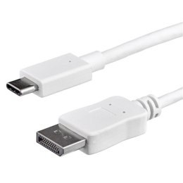 StarTech CDP2DPMM1MW adapter kablowy 1 m USB Type-C DisplayPort Biały