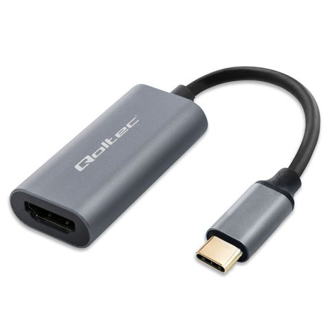 Qoltec Adapter Aluminiowa Przejściówka USB-C 3.1 MHL na HDMI 4K | 60Hz | 32AWG do Laptop Smartfon Qoltec Adapter Aluminiowa Przejściówka USB-C 3.1 MHL na HDMI 4K | 60Hz | 32AWG do Laptop Smartfon