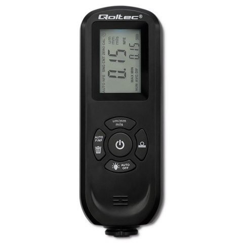 Qoltec Miernik grubości lakieru z podświetlanym bocznym wyświetlaczem LCD | 0 ~ 2000um Qoltec Miernik grubości lakieru z podświetlanym bocznym wyświetlaczem LCD | 0 ~ 2000um