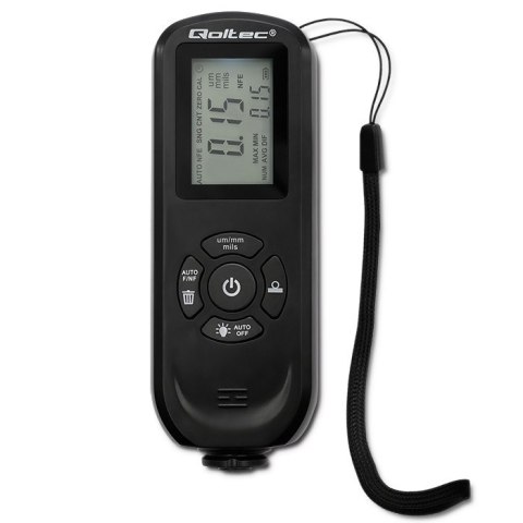 Qoltec Miernik grubości lakieru z podświetlanym bocznym wyświetlaczem LCD | 0 ~ 2000um Qoltec Miernik grubości lakieru z podświetlanym bocznym wyświetlaczem LCD | 0 ~ 2000um