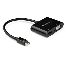 StarTech MDP2VGAHD20 adapter kablowy Mini DisplayPort HDMI + VGA (D-Sub) Czarny