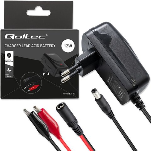 Qoltec Automatyczna ładowarka do akumulatora AGM GEL STD 6V | 1A | Prostownik z sygnalizatorem LED Qoltec Automatyczna ładowarka do akumulatora AGM GEL STD 6V | 1A | Prostownik z sygnalizatorem LED