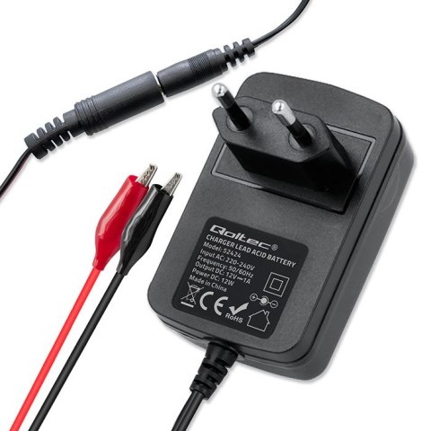 Qoltec Automatyczna ładowarka do akumulatora AGM GEL STD 6V | 1A | Prostownik z sygnalizatorem LED Qoltec Automatyczna ładowarka do akumulatora AGM GEL STD 6V | 1A | Prostownik z sygnalizatorem LED
